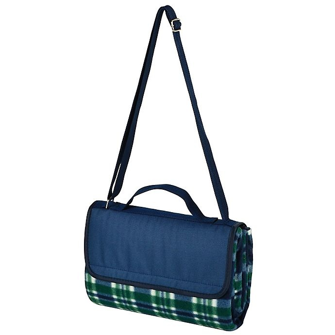 slide 2 of 2, Picnic at Ascot Waterproof Outdoor Picnic Blanket - Green Plaid, 1 ct