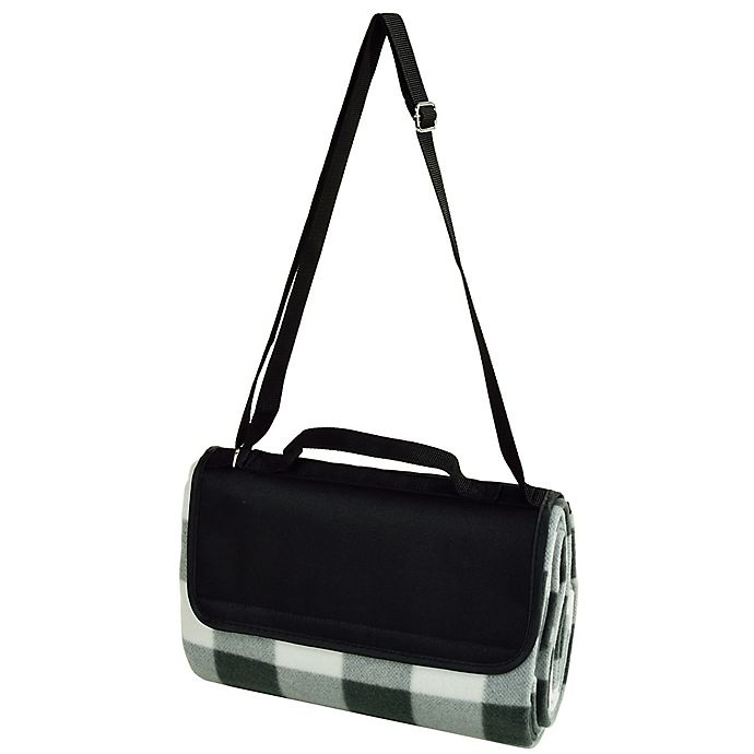 slide 2 of 2, Picnic at Ascot Waterproof Outdoor Picnic Blanket - Charcoal Plaid, 1 ct