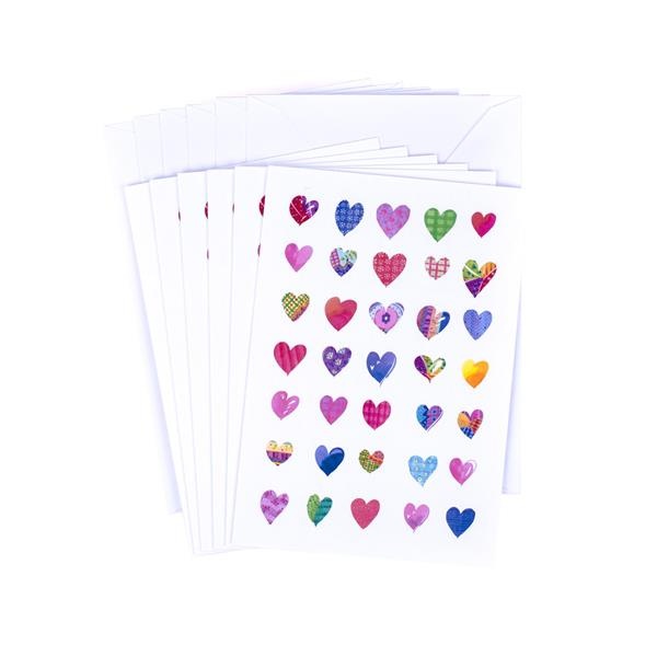 slide 1 of 1, Hallmark Patterned Hearts Pack of Valentine's Day Cards, 1 oz