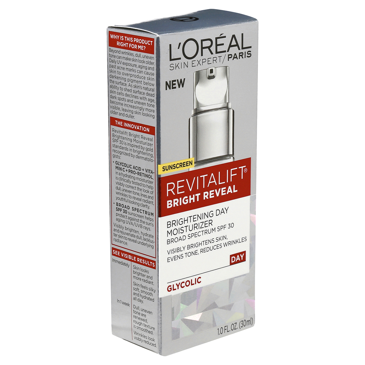 slide 5 of 9, L'Oréal Revitalift Bright Reveal Brightening Day Moisturizer With SPF 30, 1 oz
