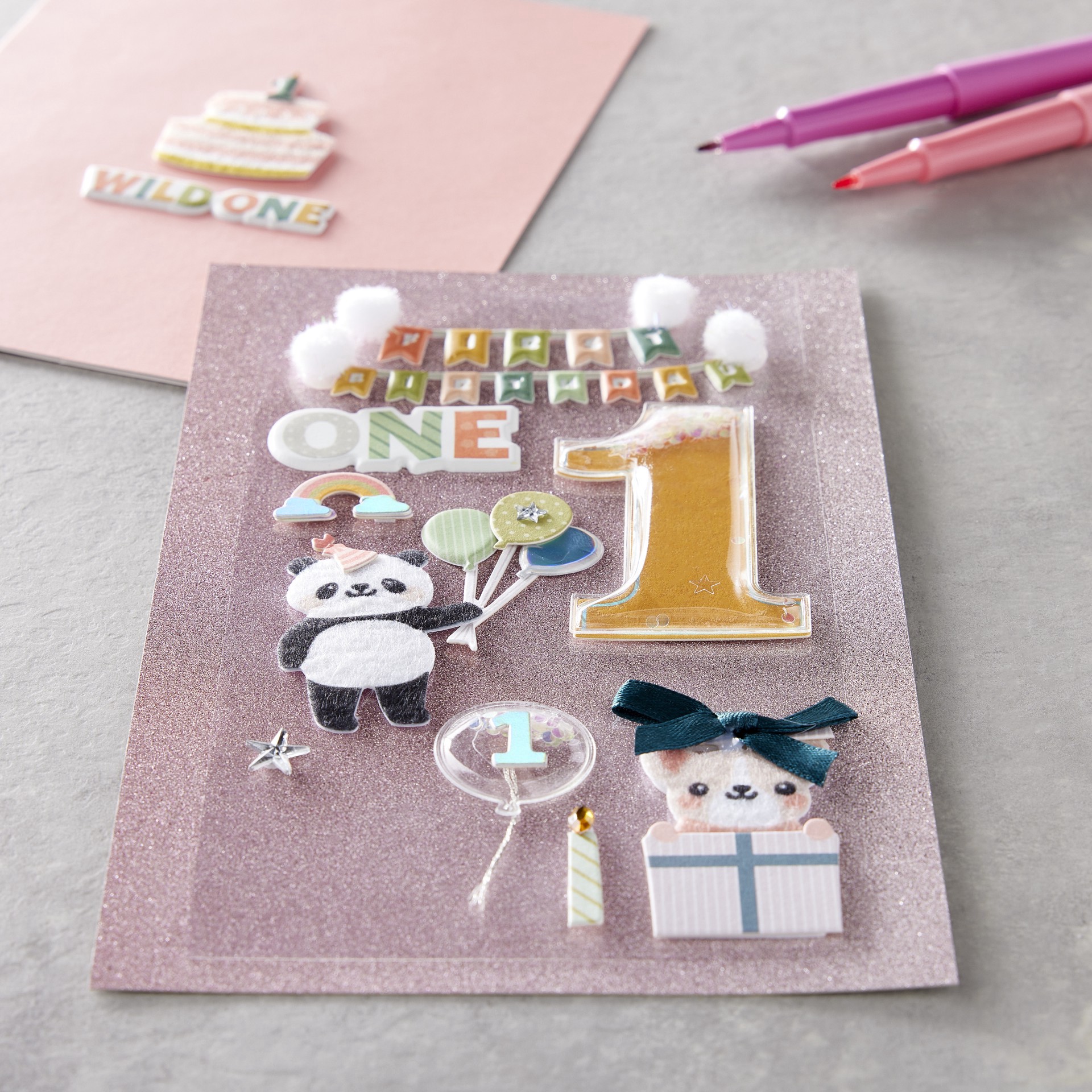 slide 3 of 3, 1st Birthday Stickers By Recollections, 3.75 in x 6.75 in