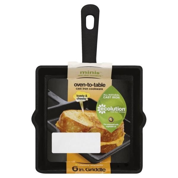 slide 1 of 1, Ecolution Griddle Cast Iron 6'', 1 ct