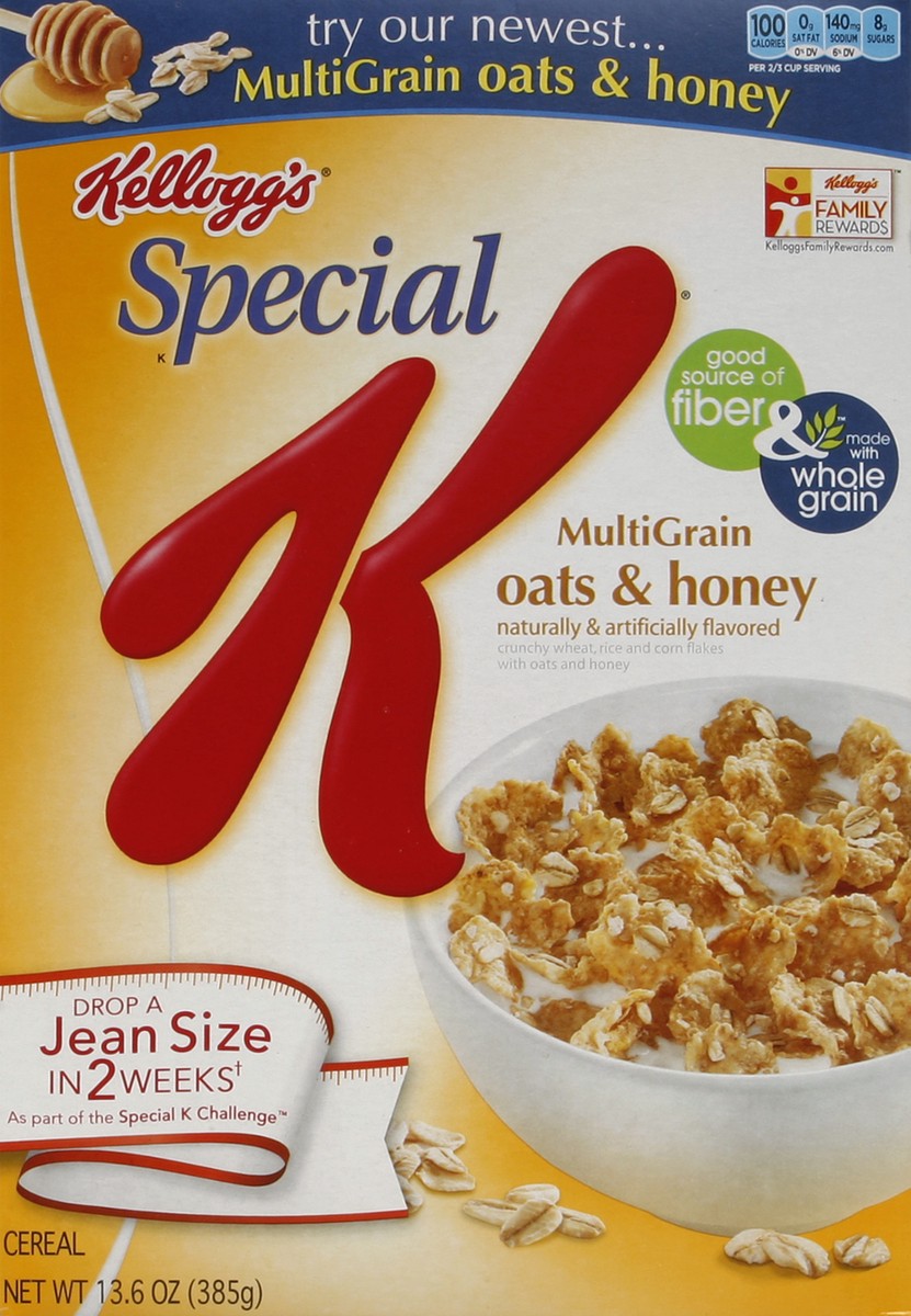 slide 5 of 6, Kellogg's Special K Oats & Honey Cereal, 13.6 oz