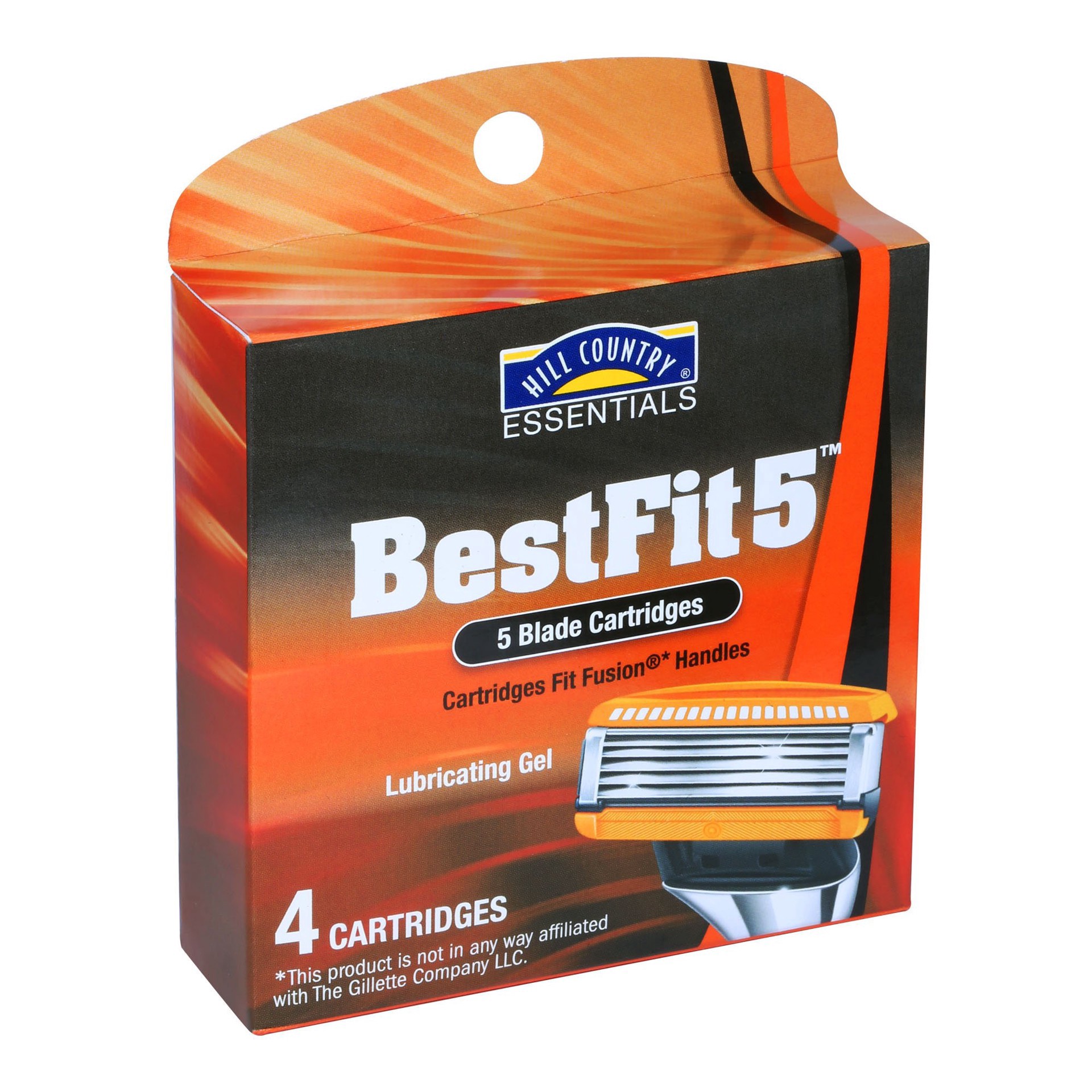 slide 1 of 1, Hill Country Fare BestFit5 Five Blade Refill Cartridges, 4 ct