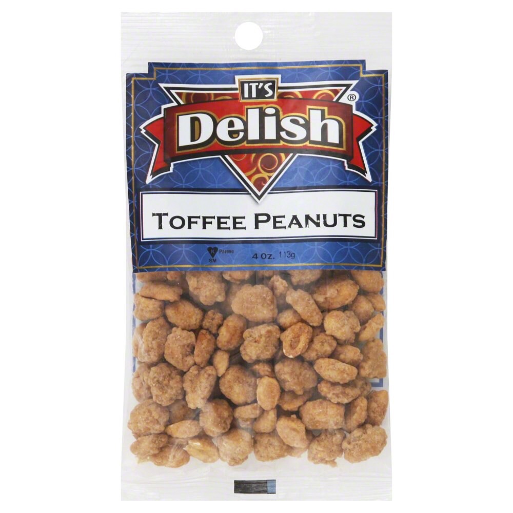 slide 1 of 1, It's Delish Toffee Peanuts - 4 oz, 4 oz
