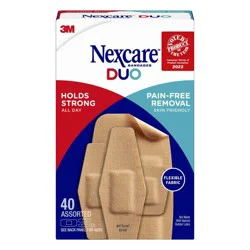 Nexcare DUO Fabric Bandages, Assorted