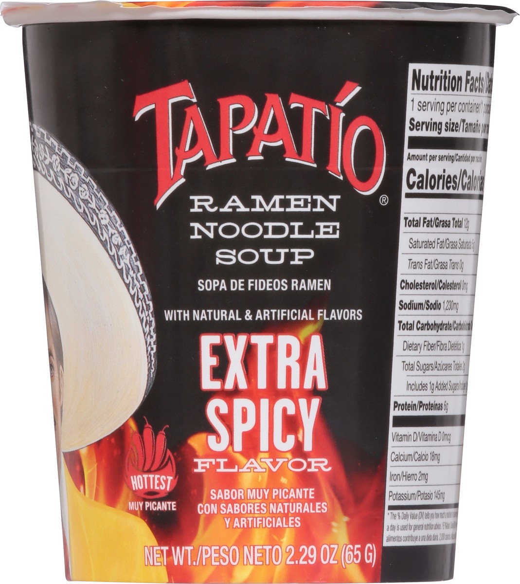 slide 6 of 9, Tapatio Ramen Cups Extra Spicy 65 Gram, 65 gram