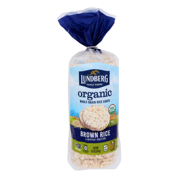 slide 1 of 6, Lundberg Family Farms Organic Whole Grain Lightly Salted Brown Rice Rice Cakes 8.5 oz, 8.5 oz