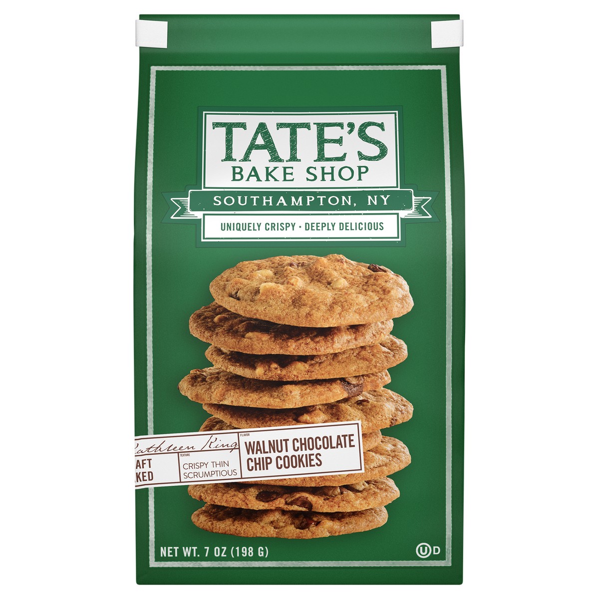 slide 1 of 1, Tate's Bake Shop Walnut Chocolate Chip Cookies, 7 oz, 7 oz