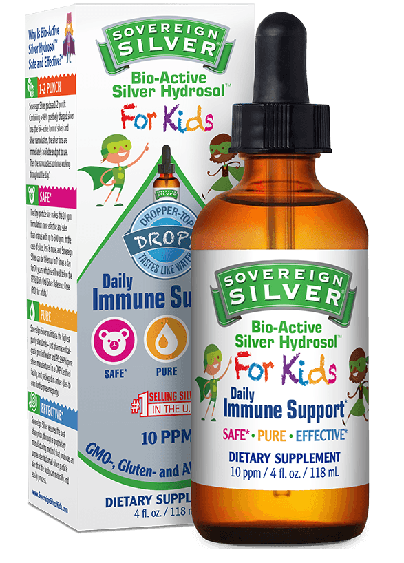 slide 1 of 1, Sovereign Silver Bio-Active Silver Hydrosol For Kids, Dropper Top, 4 Oz, 4 oz