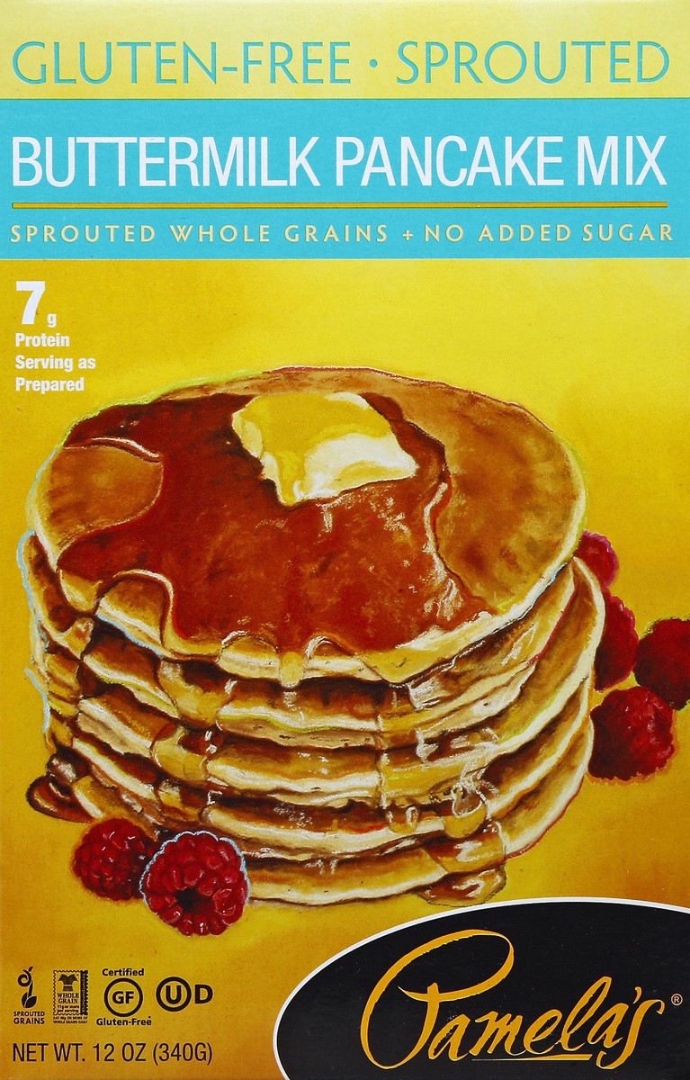 slide 4 of 4, Pamela's Gluten Free Sprouted Buttermilk Pancake Mix, 12 oz