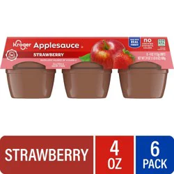 Kroger® Strawberry Applesauce, 6 ct / 4 oz
