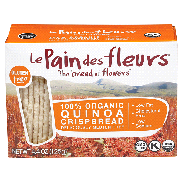 slide 1 of 7, Le Pain des Fleurs 100% Organic Quinoa Crispbread, 4.4 oz