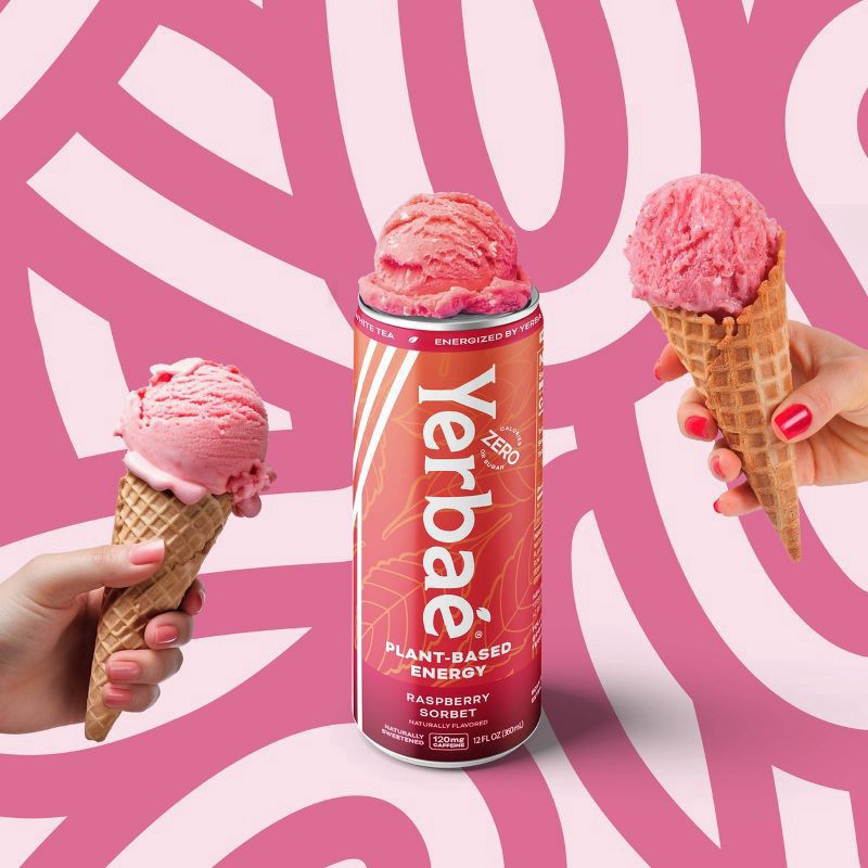 slide 4 of 5, Yerbae Plant-Based Energy Yerbae Raspberry Sorbet Plant Based Energy Drink - 12 fl oz Can, 12 fl oz