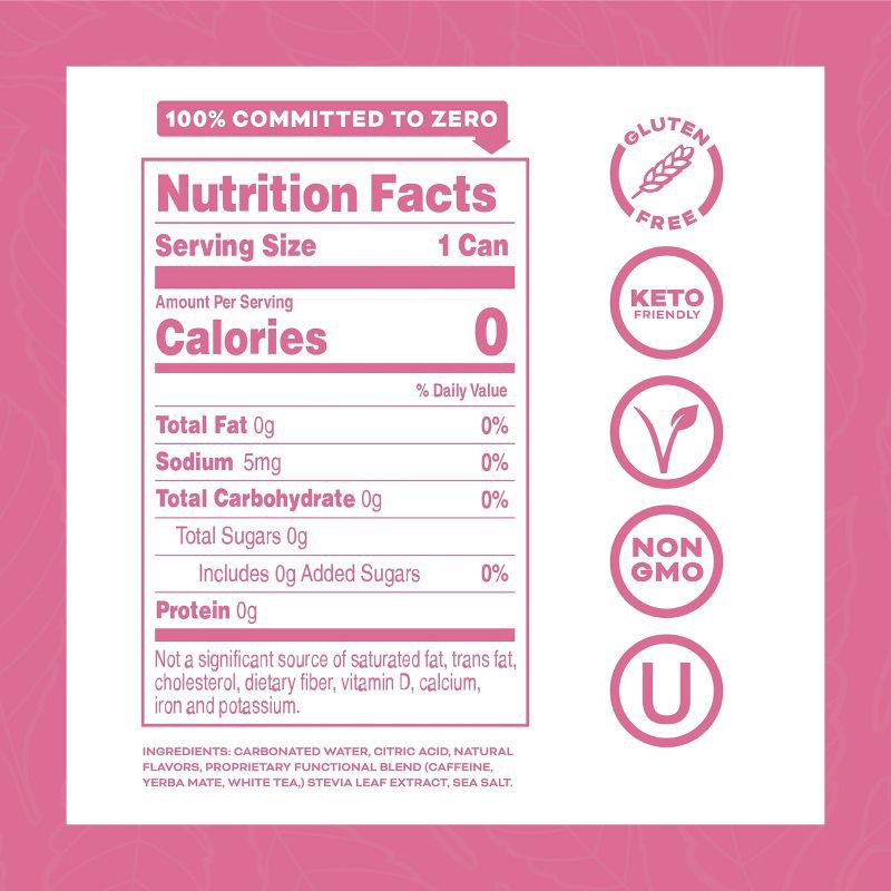 slide 5 of 5, Yerbae Plant-Based Energy Yerbae Raspberry Sorbet Plant Based Energy Drink - 12 fl oz Can, 12 fl oz