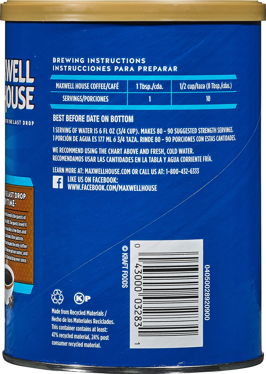 slide 2 of 12, Maxwell House House Blend Medium Roast Ground Coffee, 10.5 oz Canister, 10.5 oz