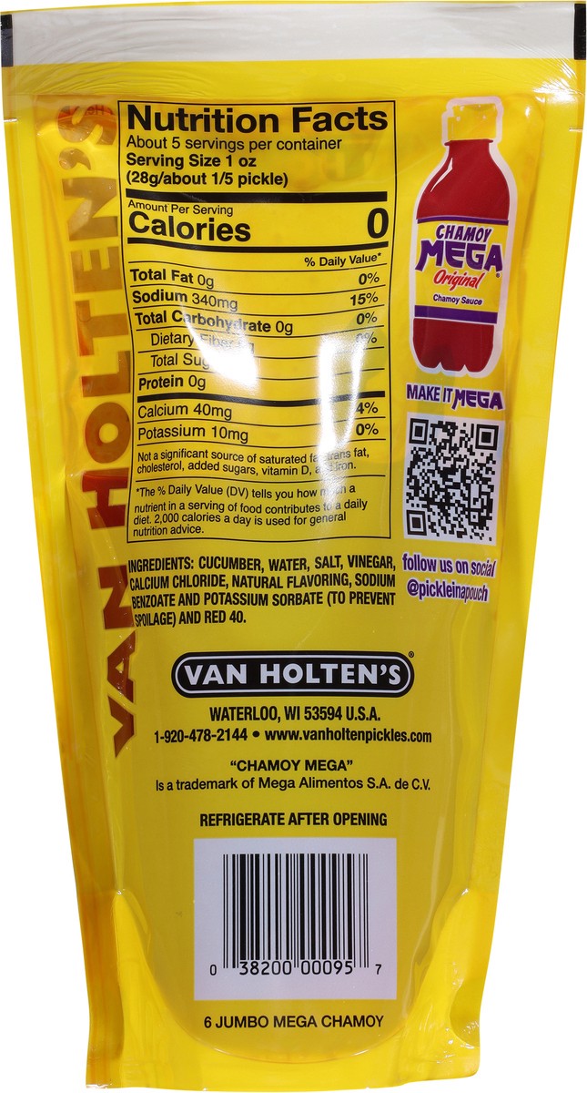 slide 8 of 13, Van Holten's Chamoy Mega Pickle in-a Pouch 1 Each, 1 ct
