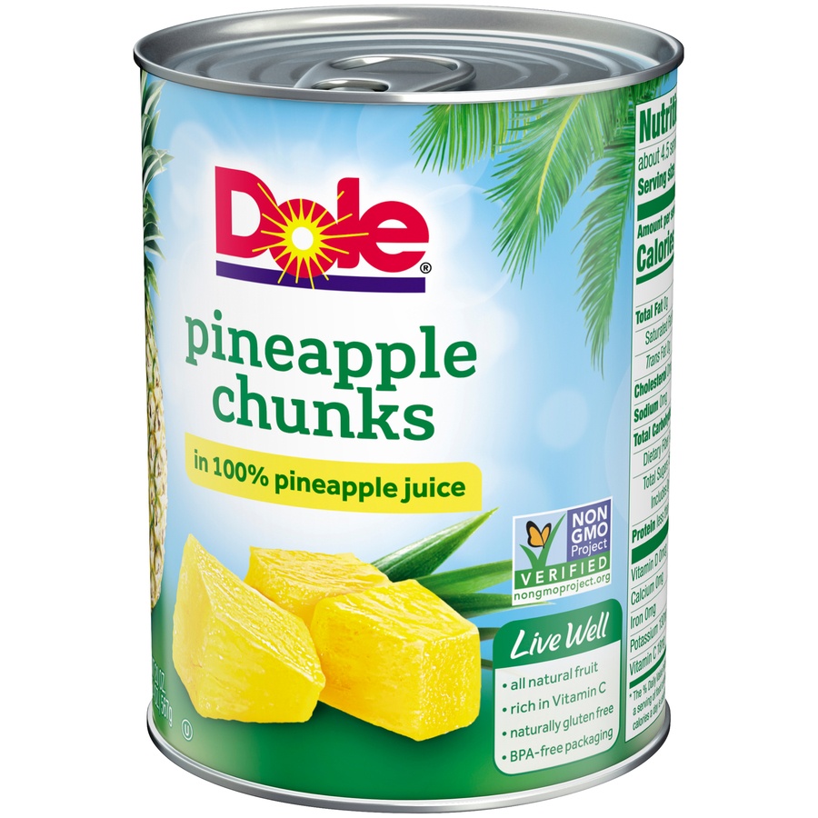 slide 5 of 9, Dole Pineapple Chunks, 20 oz
