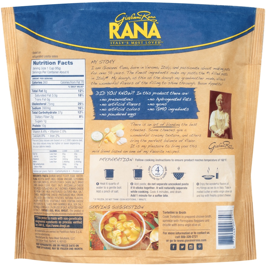 slide 6 of 6, Rana 5 Cheese Tortellini, 20 oz