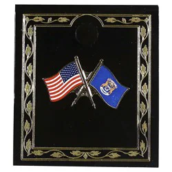 Penrod/Hiawatha Lapel Pin - Michigan Flag/American Flag