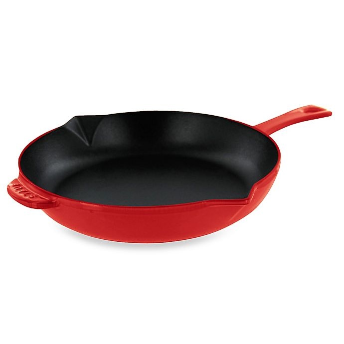 slide 1 of 1, Staub Cast Iron Fry Pan - Cherry, 10 in