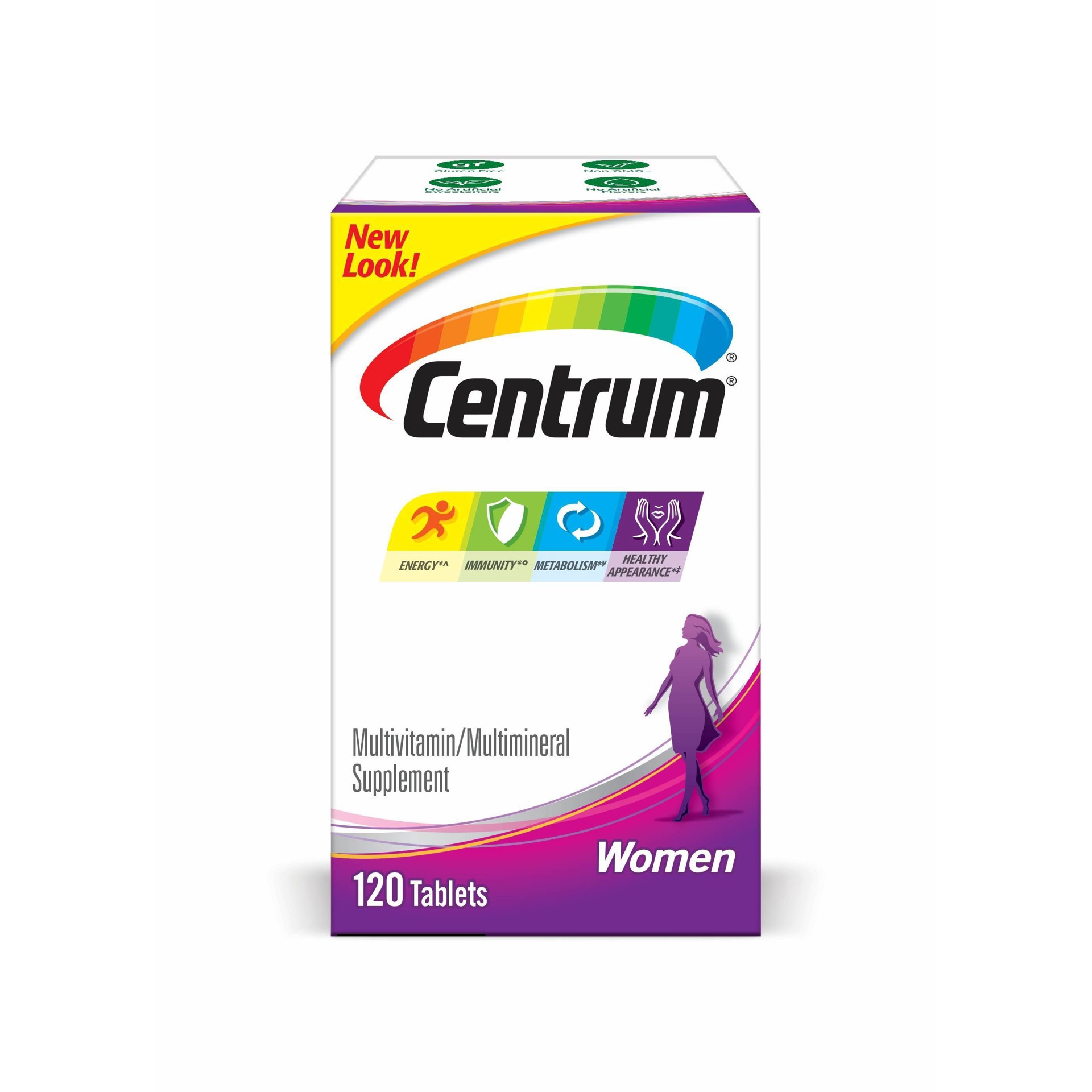 slide 1 of 1, Centrum Women Multivitamin/Multimineral Supplement Tablets - 120ct, 120 ct