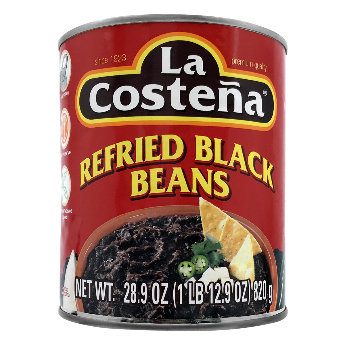 slide 1 of 2, La Costeña La Costena Refried Black Beans, 1 ct