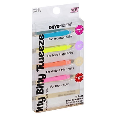 slide 1 of 1, Onyx Professional Itty Bitty Tweezers, 4 ct