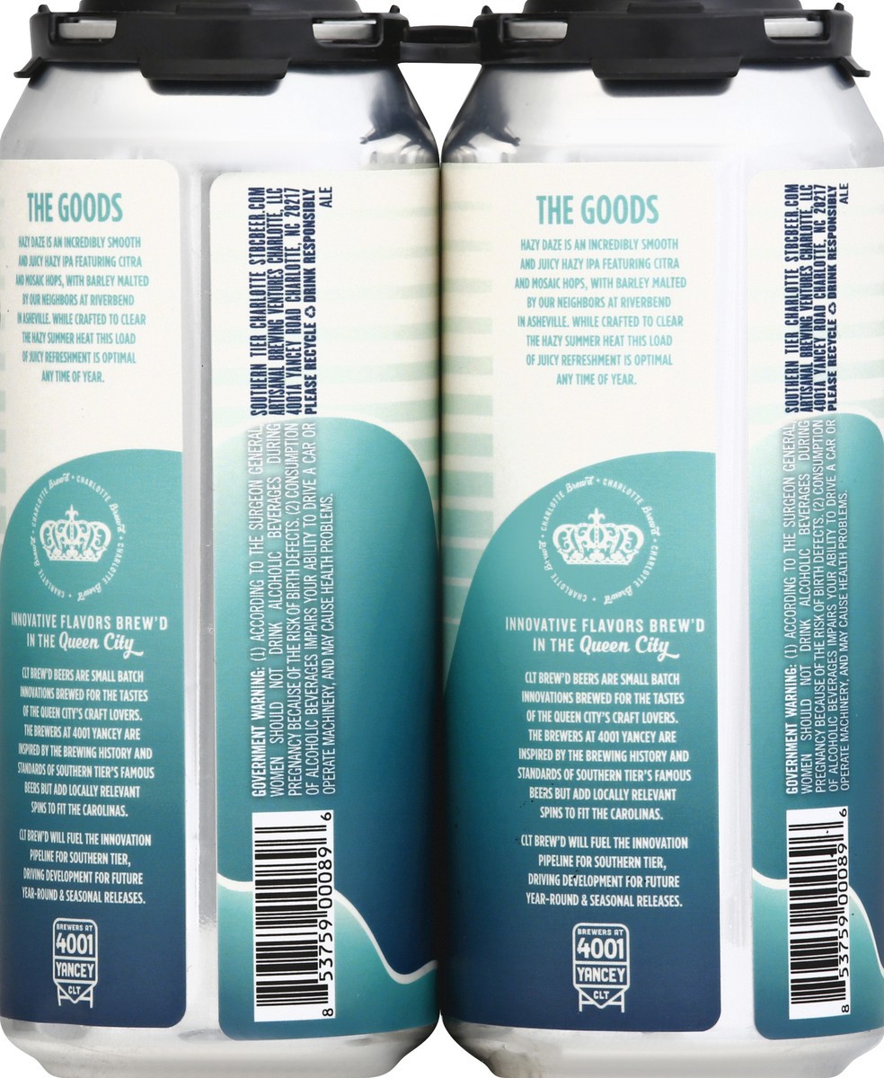slide 6 of 7, Brewers at 4001Yancey Hazy IPA Hazy Daze Beer 4 - 1 pt Cans, 4 ct; 16 oz