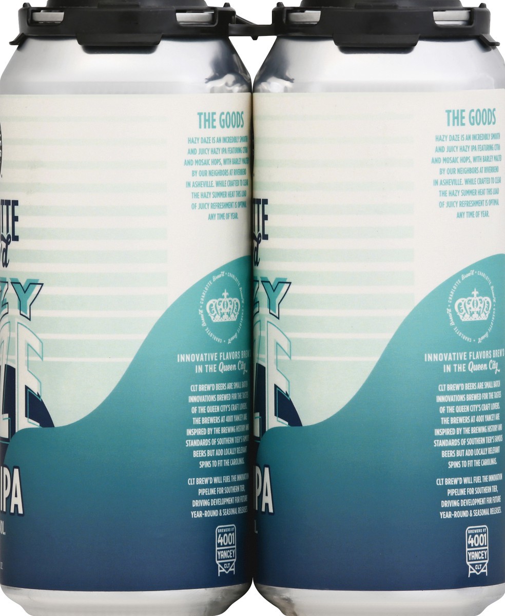 slide 2 of 7, Brewers at 4001Yancey Hazy IPA Hazy Daze Beer 4 - 1 pt Cans, 4 ct; 16 oz