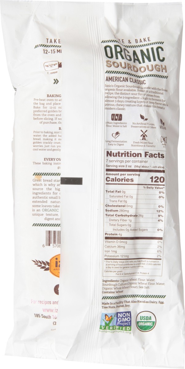 slide 11 of 12, Izzio Artisan Bakery Organic Sourdough 14 oz, 14 oz