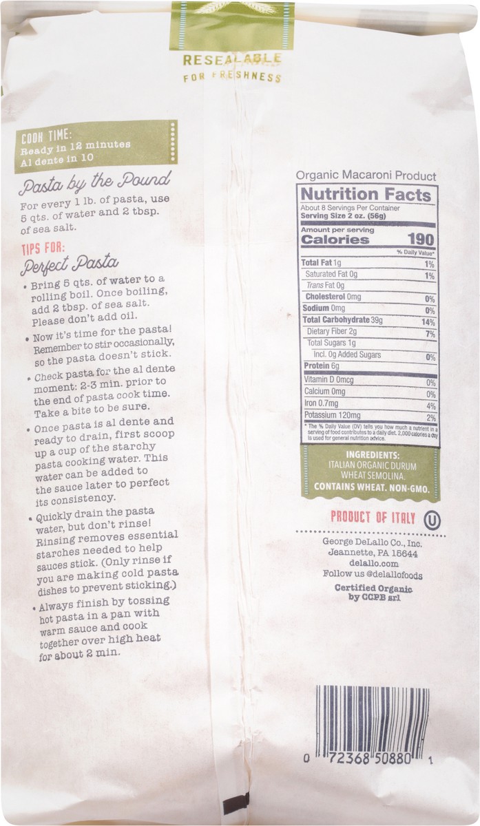 slide 2 of 12, DeLallo Organic Bow Ties Farfalle 16 oz, 16 oz