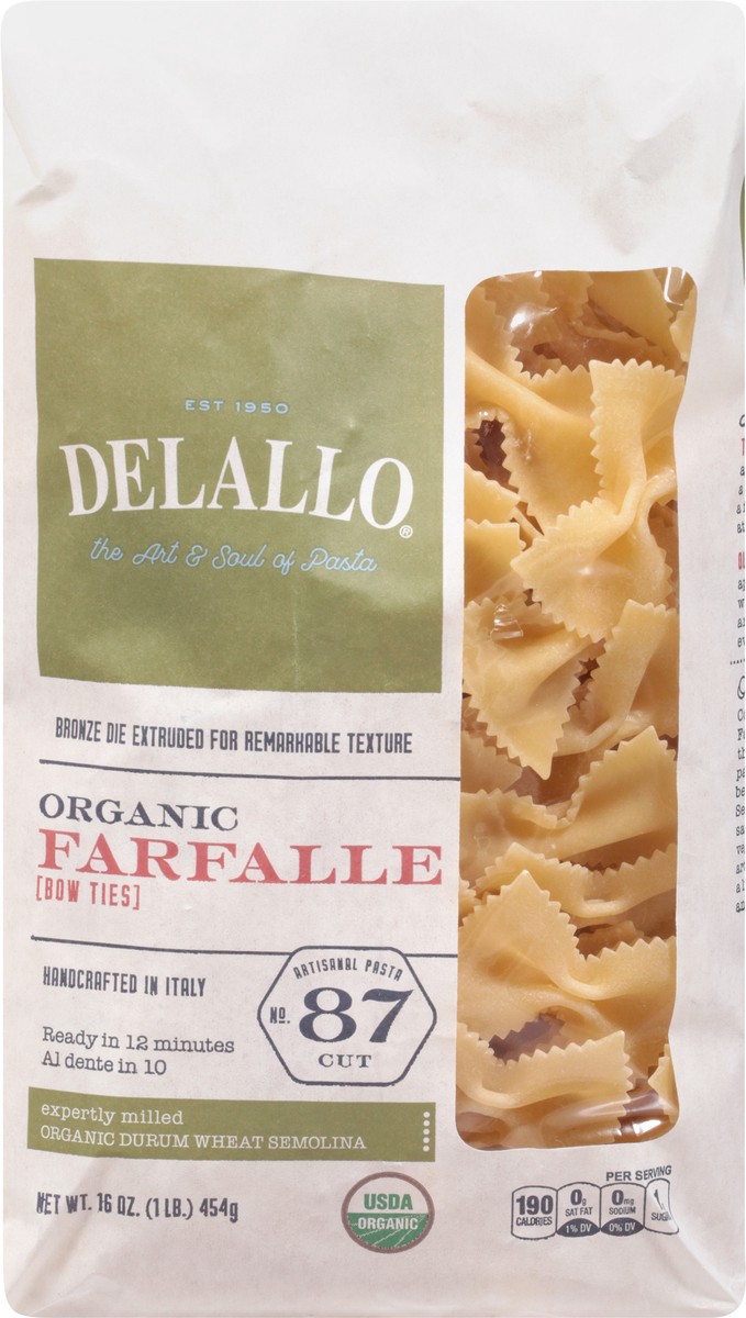 slide 3 of 12, DeLallo Organic Bow Ties Farfalle 16 oz, 16 oz