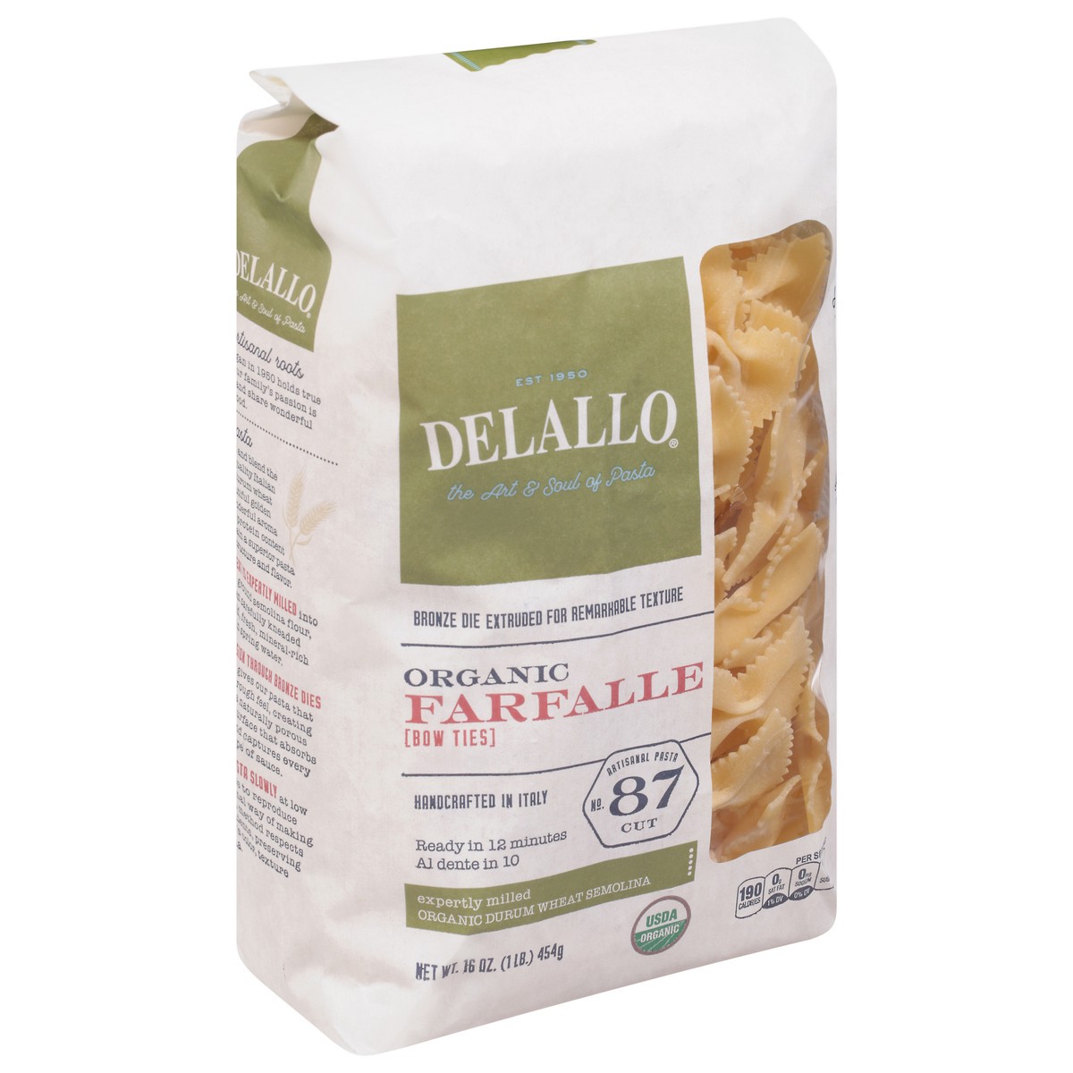 slide 5 of 12, DeLallo Organic Bow Ties Farfalle 16 oz, 16 oz