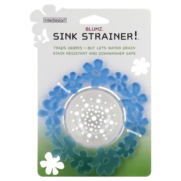 slide 1 of 1, InterDesign Blumz Blue Sink Strainer, 1 ct