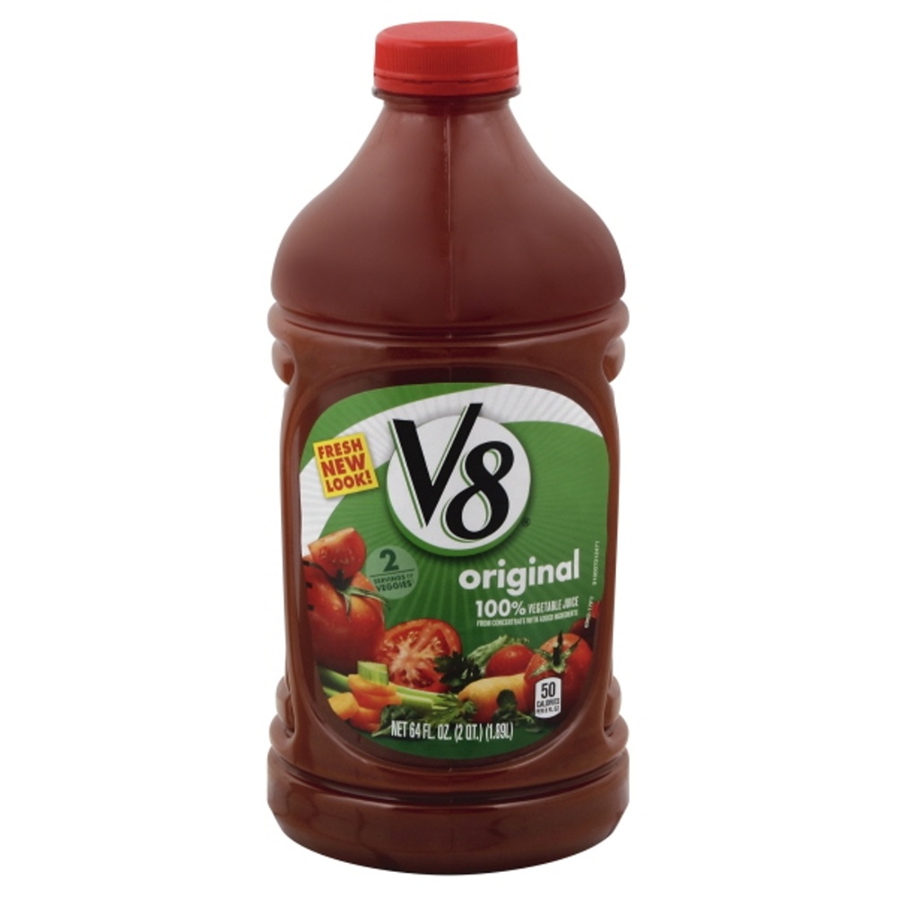 slide 1 of 1, V8 Vegetable Juice, 64 oz