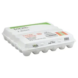 Lowes Foods Large Grade A Three Dozen White Eggs