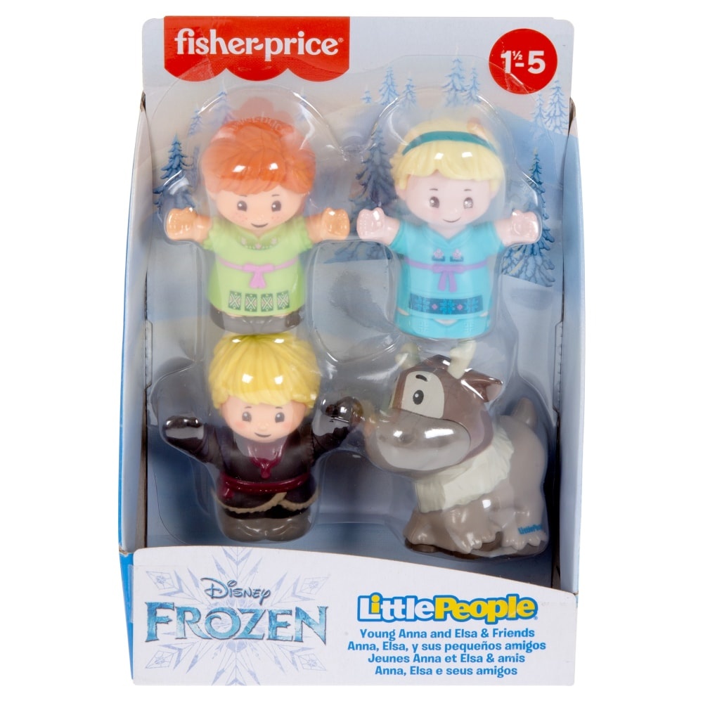 slide 1 of 1, Fisher-Price Little People Disney Frozen Young Anna And Elsa & Friends Figures, 4 ct