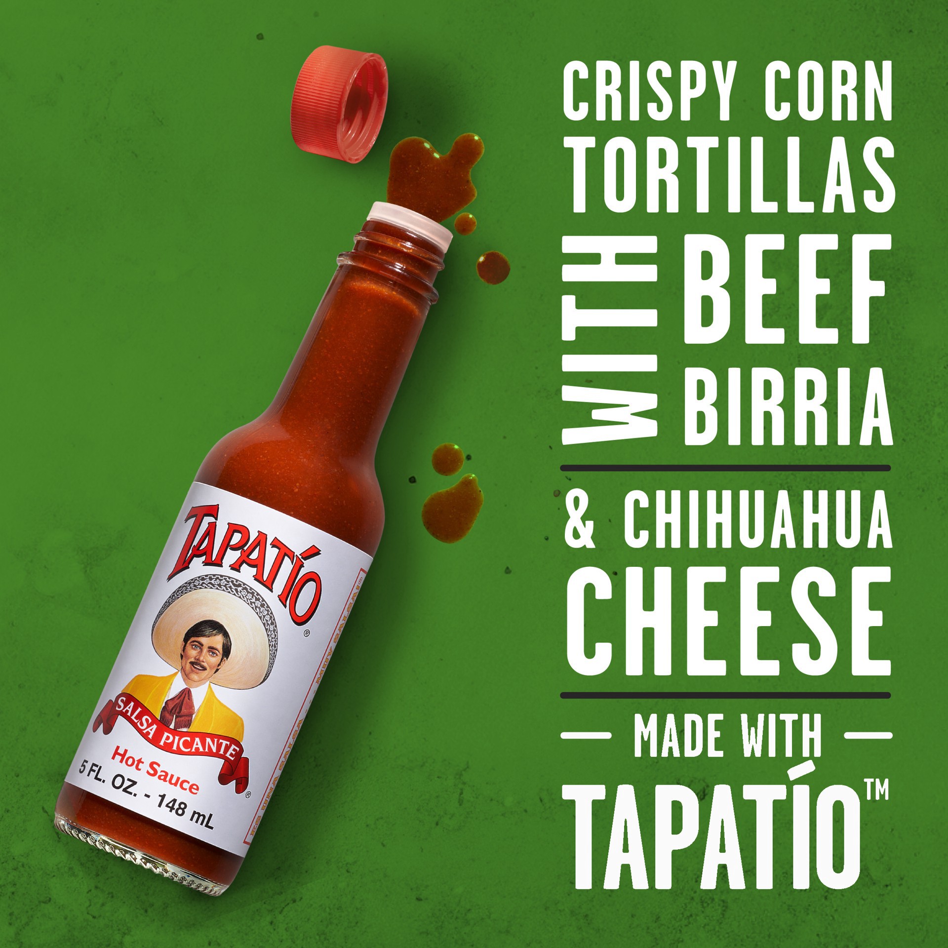 slide 2 of 6, Unbranded Tapatío Birria Tacos with Tapatio Hot Sauce, Beef Tacos, Frozen Mexican Food, 6 oz