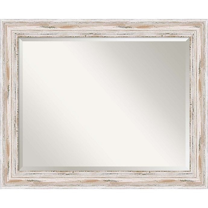 slide 1 of 6, Amanti Art Alexandria Bathroom Mirror - Whitewash, 27 in x 33 in