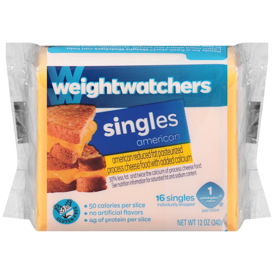 slide 1 of 1, Weight Watchers American Singles, 16 ct