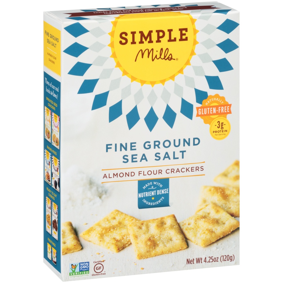 slide 4 of 8, Simple Mills Almond Flour Fine Ground Sea Salt Crackers 4.25 oz, 4.25 oz