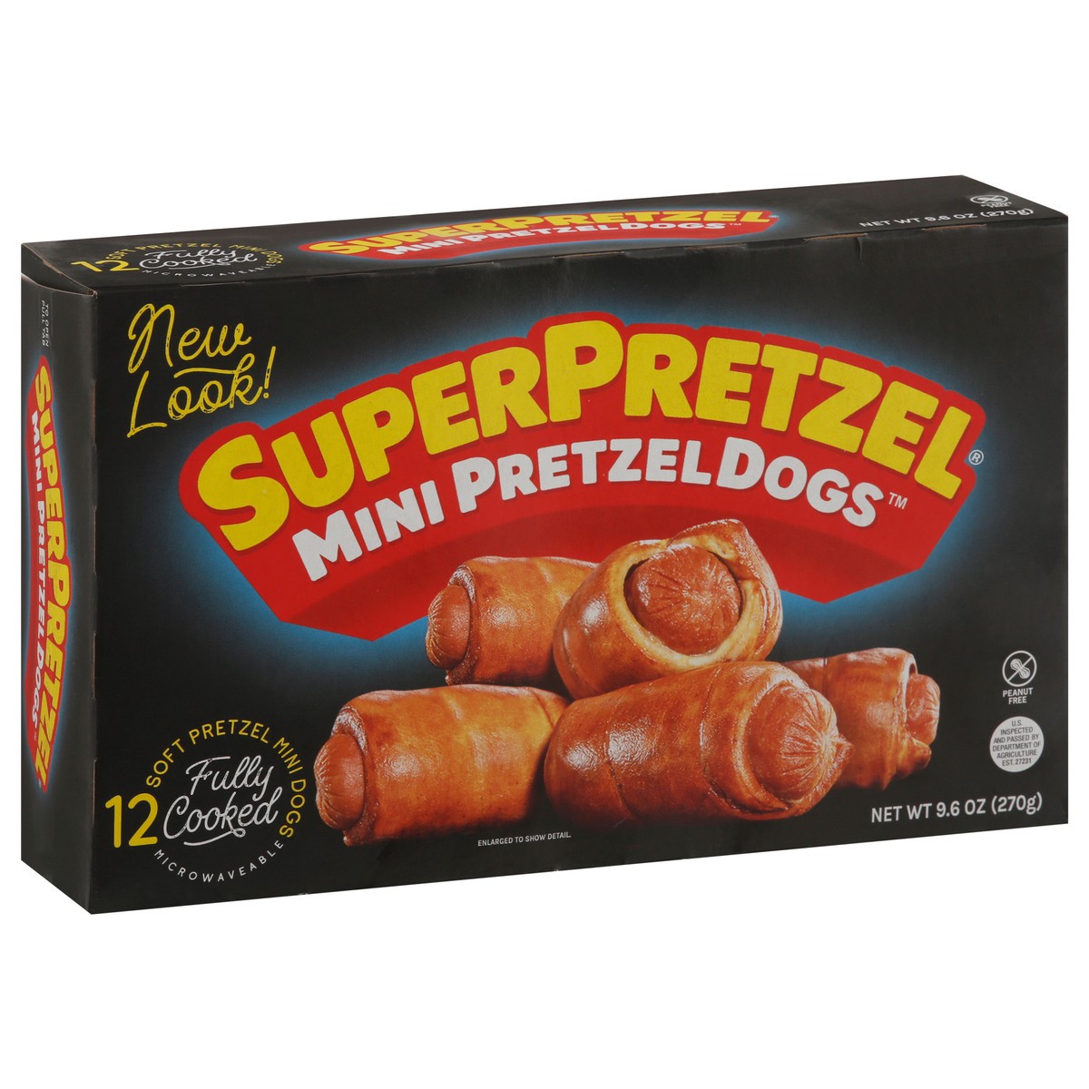 slide 2 of 9, SuperPretzel Super Pretzel Pretzel Dogs, 9.6 oz