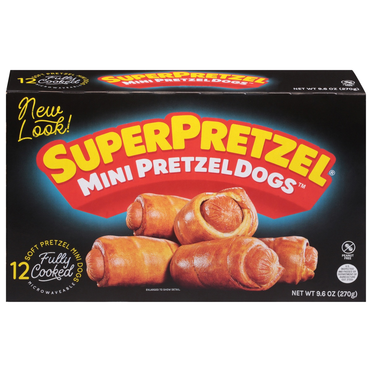 slide 1 of 1, SuperPretzel Pretzel Dogs, 9.6 oz
