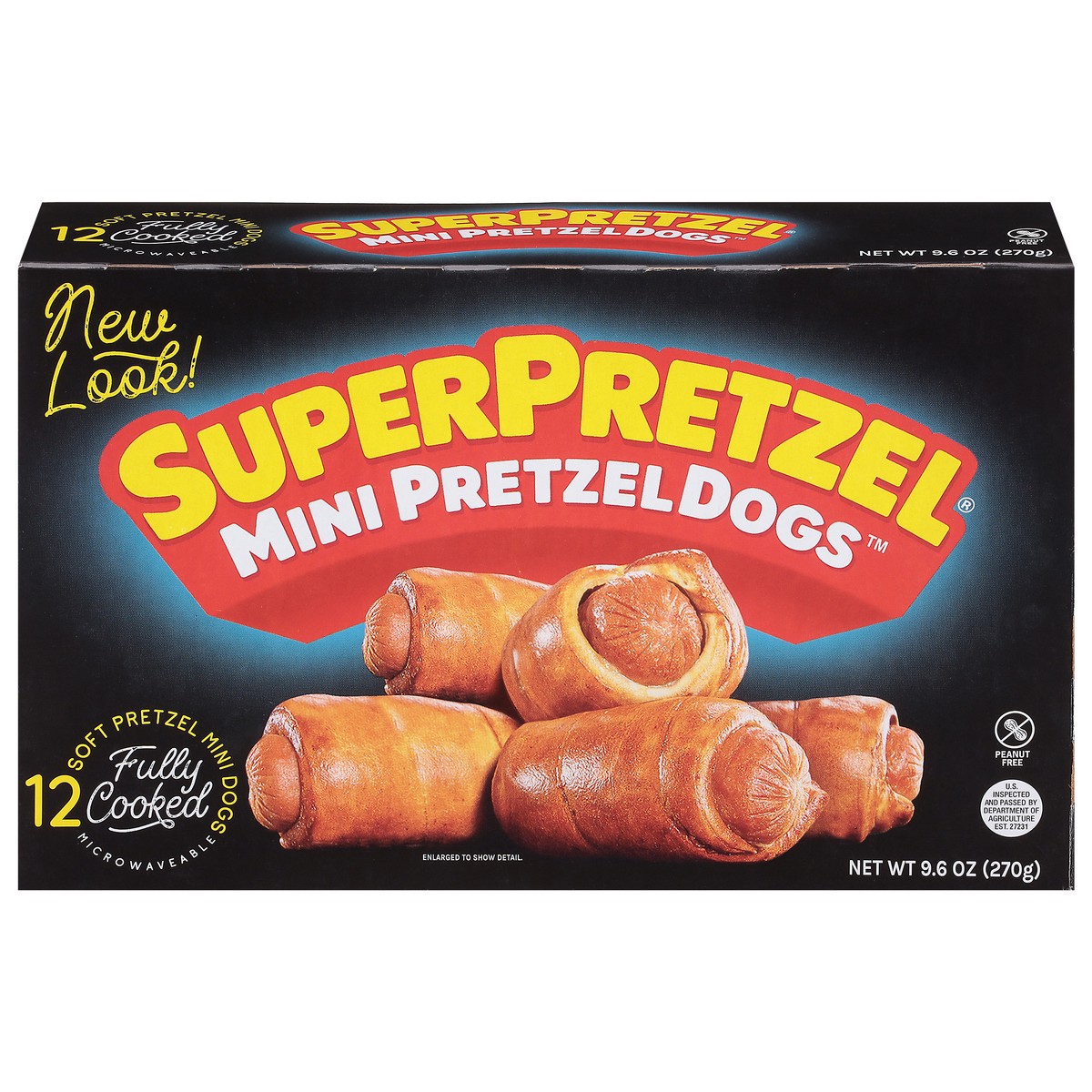 slide 1 of 9, SuperPretzel Pretzel Dogs Mini 12 ea, 12 ct