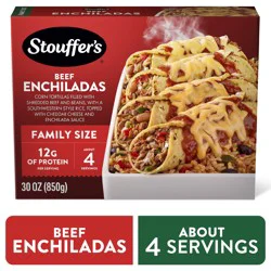 Stouffer's Beef Enchiladas, Family Size, Frozen Enchiladas, Family Size Frozen Meals
