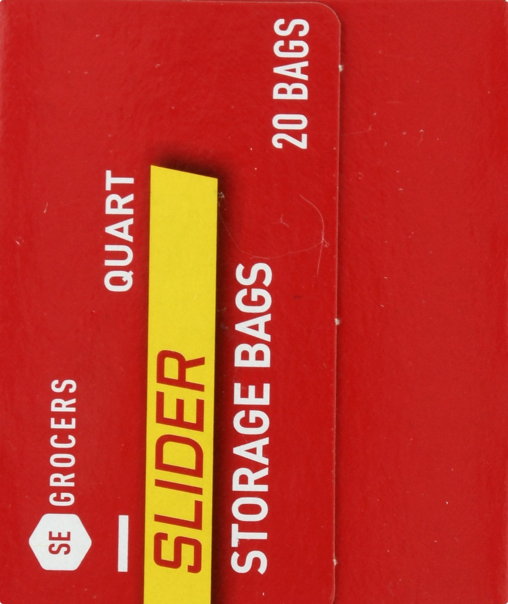 slide 4 of 8, SE Grocers Slider Storage Bags Quart - 20 CT, 20 ct