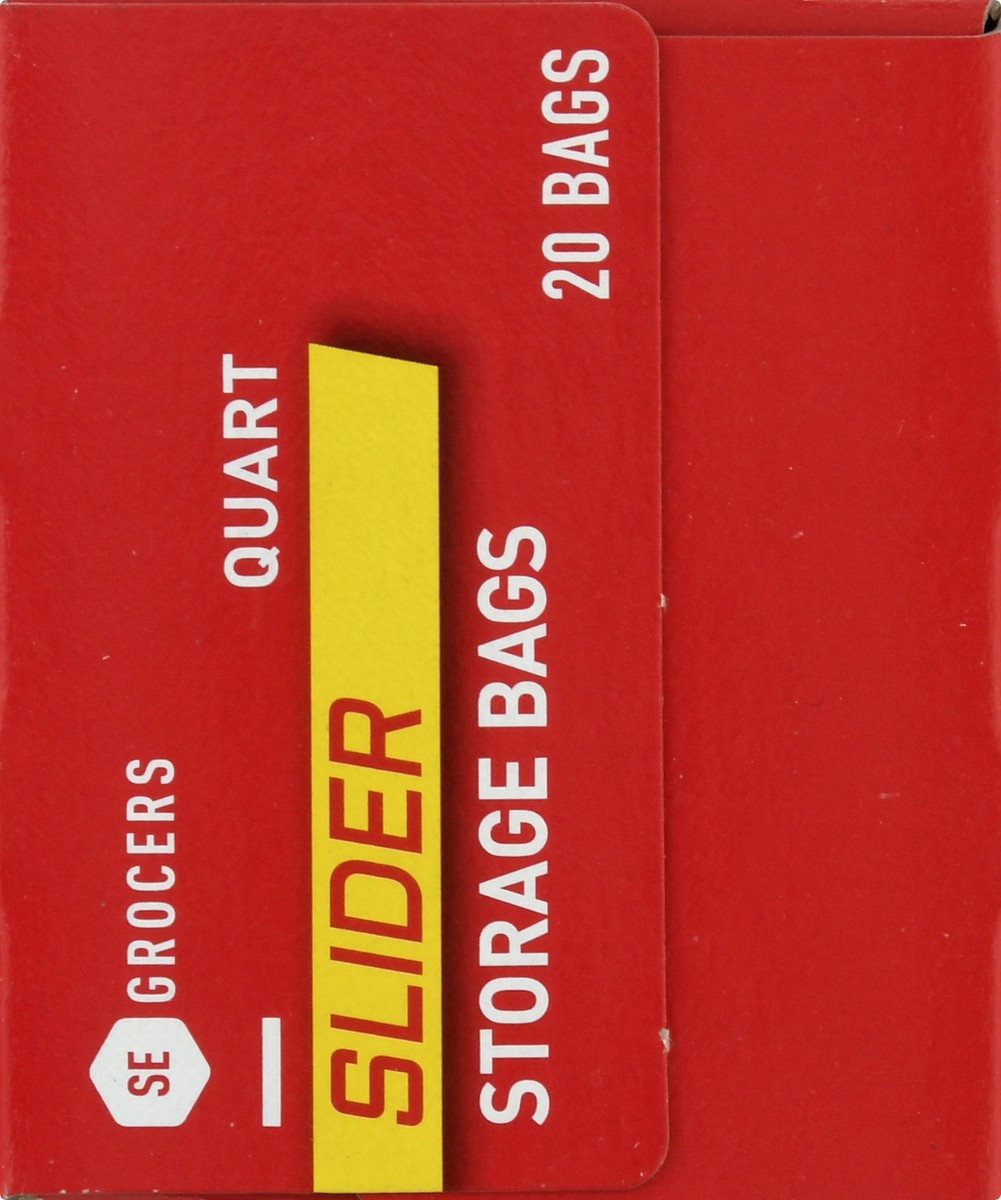 slide 2 of 8, SE Grocers Slider Storage Bags Quart - 20 CT, 20 ct