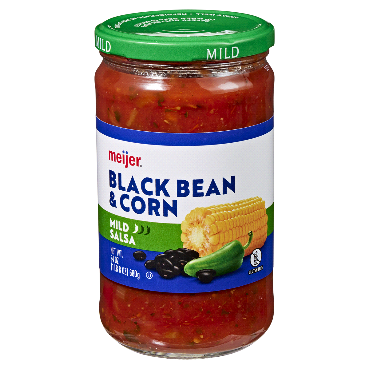 slide 1 of 2, Meijer Mild Black Bean & Corn Salsa, 24 oz