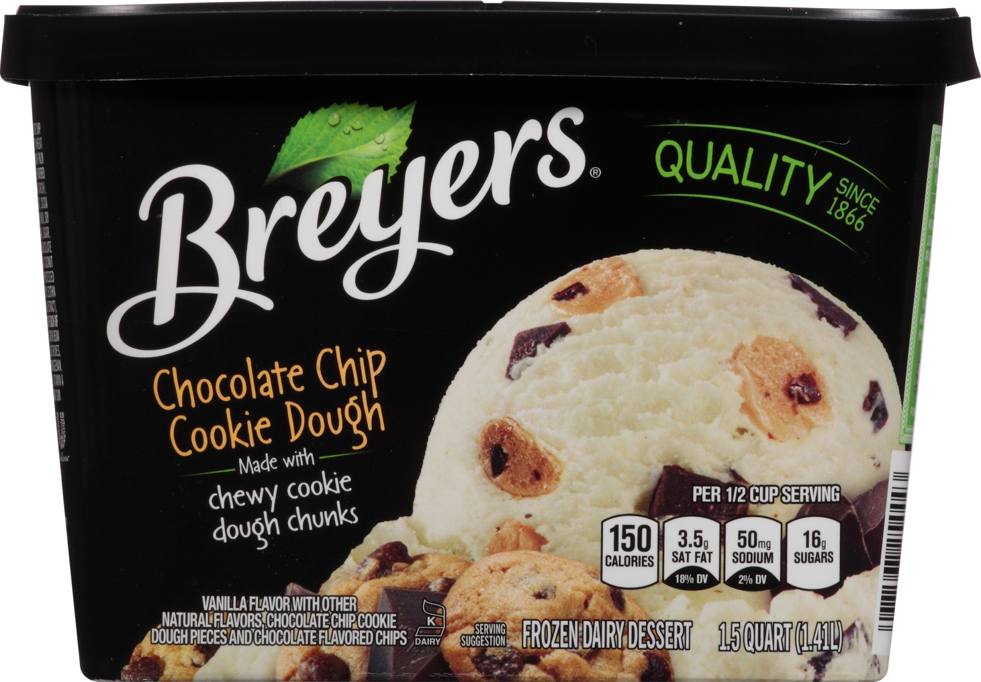 slide 6 of 8, Breyers Chocolate Chip Cookie Dough Frozen Dairy Dessert, 48 oz